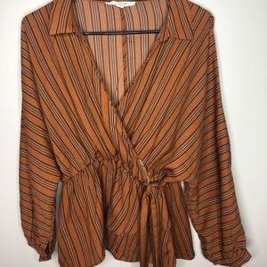 Brown stripped top